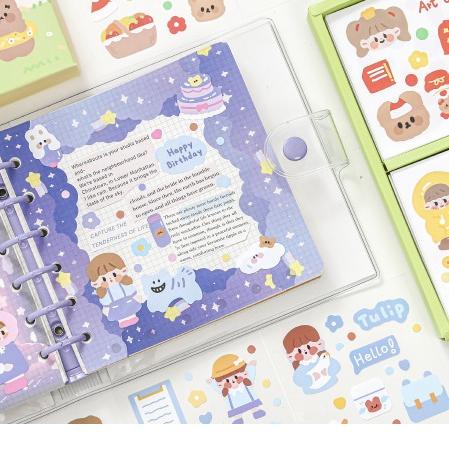 

WOW MURAH Stiker 1 BOX Viral Anti Air Aesthetic 100 Lembar..