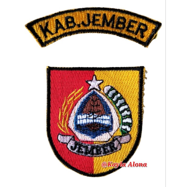 BED / BADGE BORDIR DINAS &quot; KAB. JEMBER &quot;