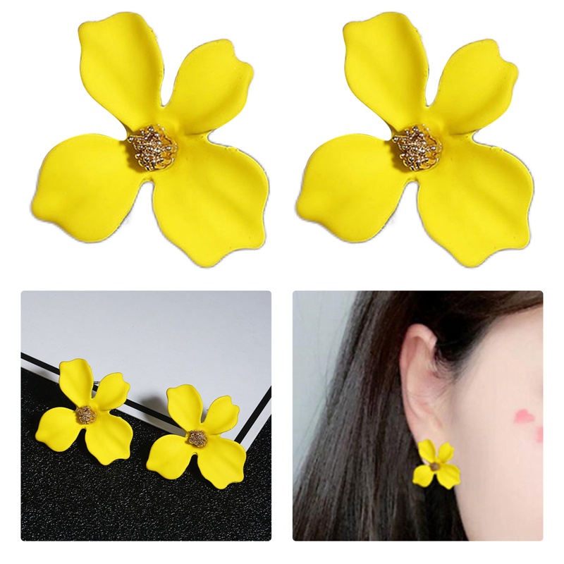 Fancyqube Korea Anting Pejantan Bunga Kecil Lucu Untuk Wanita Pernyataan Segar Dan Manis Earring Girl