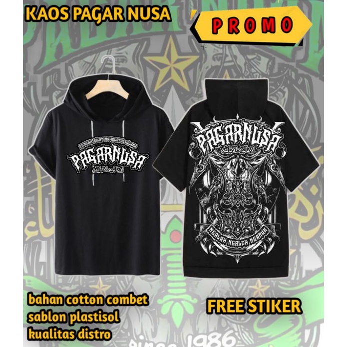 Ts hoodie kaos kupluk pagar nusa simpel terbarukaos pagar nusa terbaru / kaos distro pagar nusa / ka