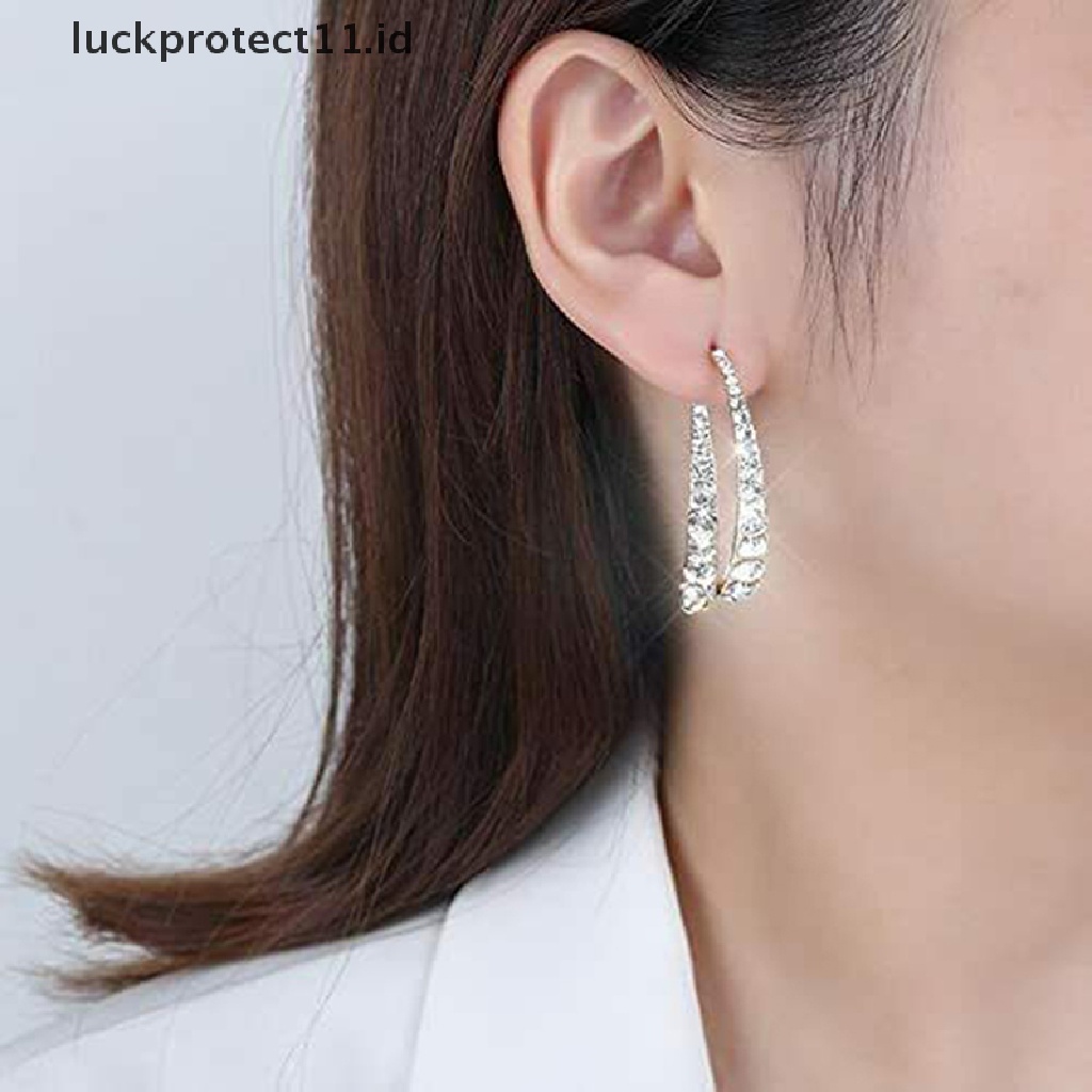 /Fashion Hot// Fashion// Fashion Cross Curved Earrings Plated Curved Stick Drop Earrings Manset Telinga Wanita.