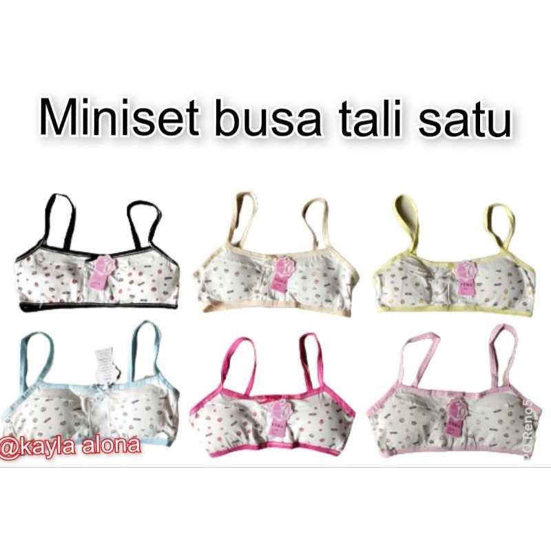 MINISET ANAK MOTIF TALI SATU &quot; FEMA &quot; ( Ada BUSA &amp; Pengait di Belakang )