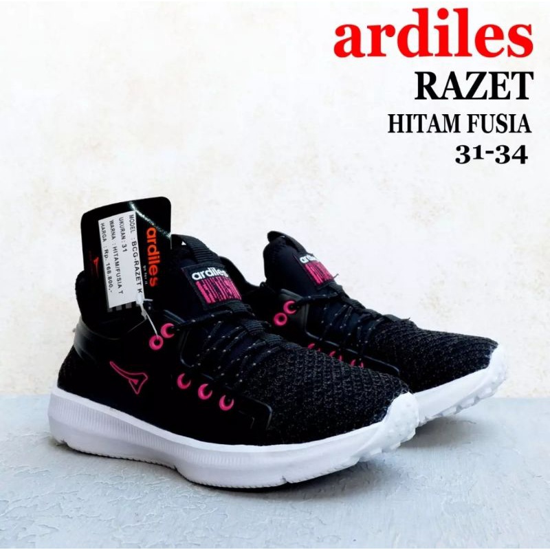 Sepatu ARDILES RAZET Size 31-34 - Sepatu Sneakers Anak Perempuan - Sepatu Sekolah Anak Perempuan
