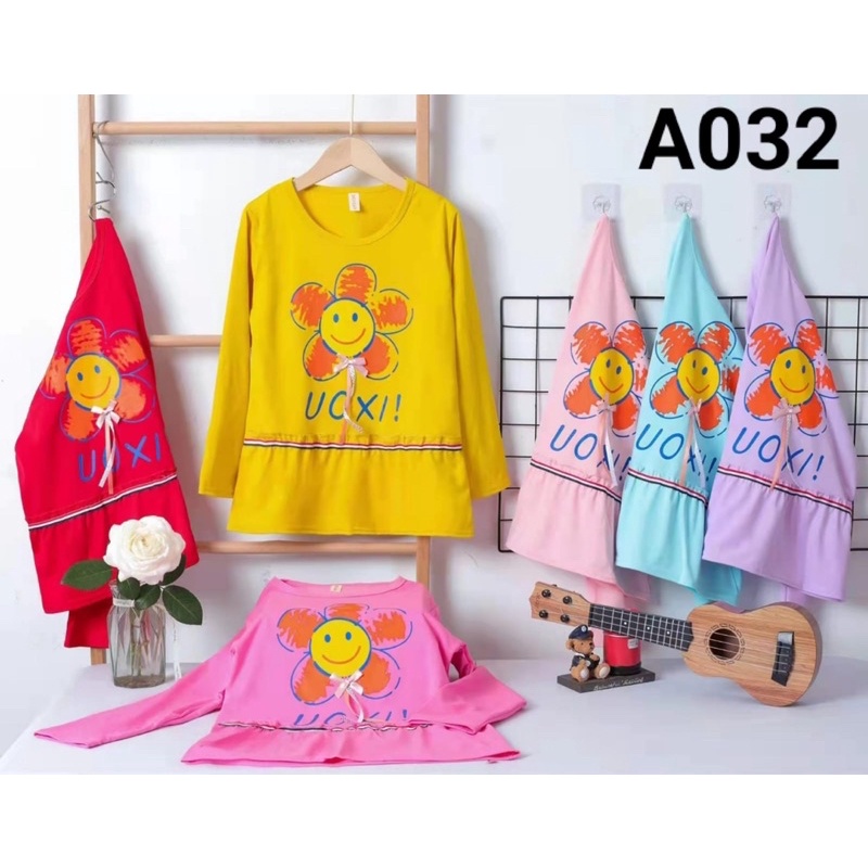 KAOS PANJANG ANAK PEREMPUAN IMPORT/ATASAN ANAK PEREMPUAN USIA 5 TAHUN-10 TAHUN