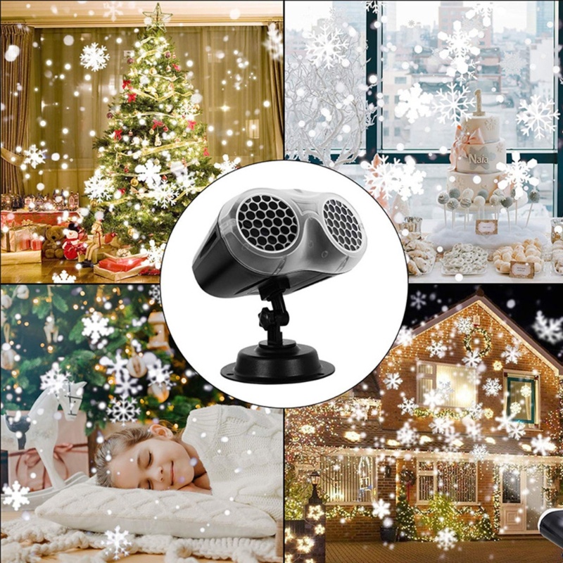Zzz Lampu Pesta Natal Snowflake Proyektor Light Christmas Waterproof Outdoor