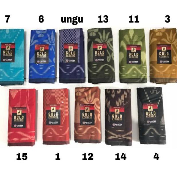 PROMO SPESIAL Sarung Mangga Gold Kembang - Grosir Hitam Biru Merah Putih Coklat Polos Motif Prima Ke