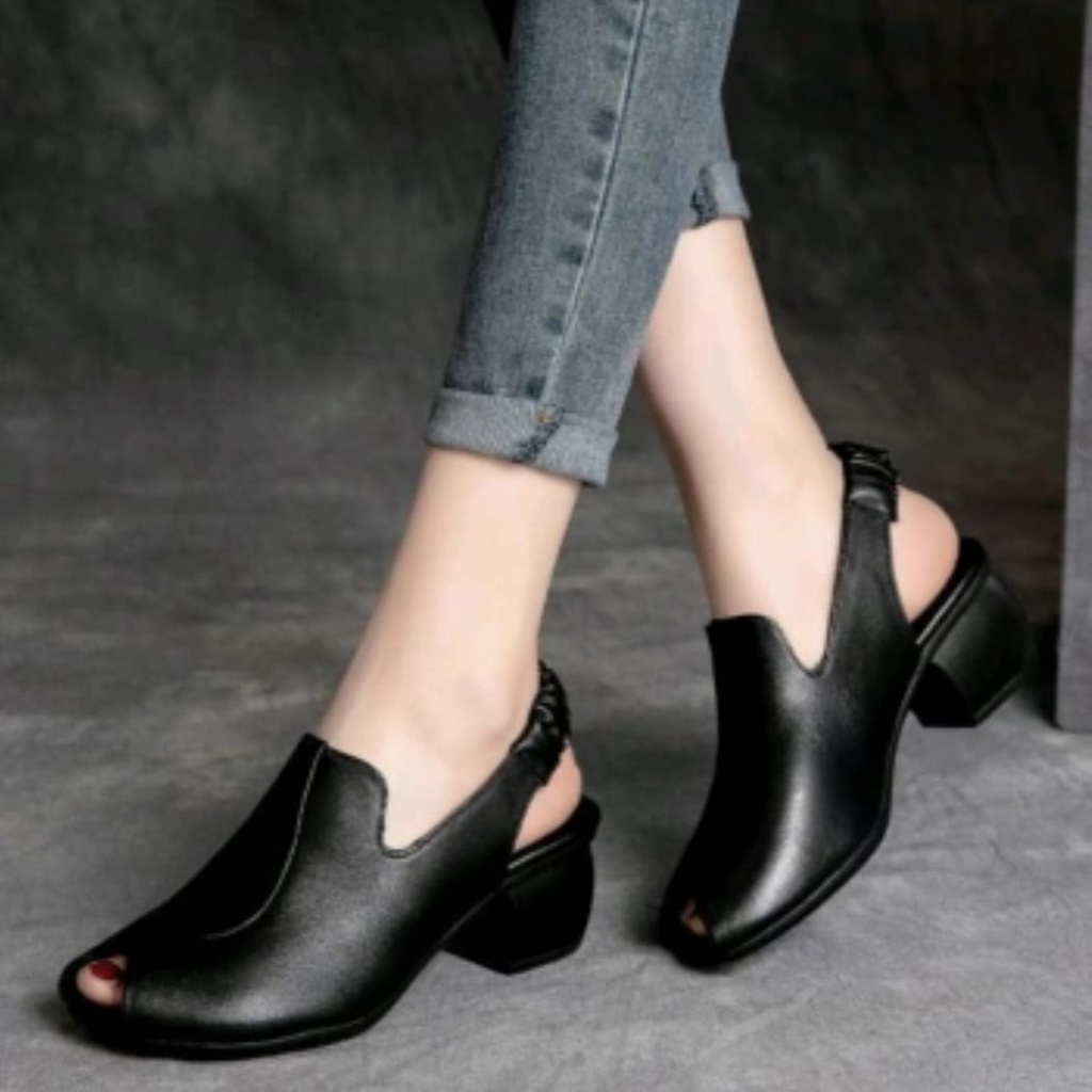 Zufar - Belvina Chunky Heels/Mules Heels/Sepatu Wanita