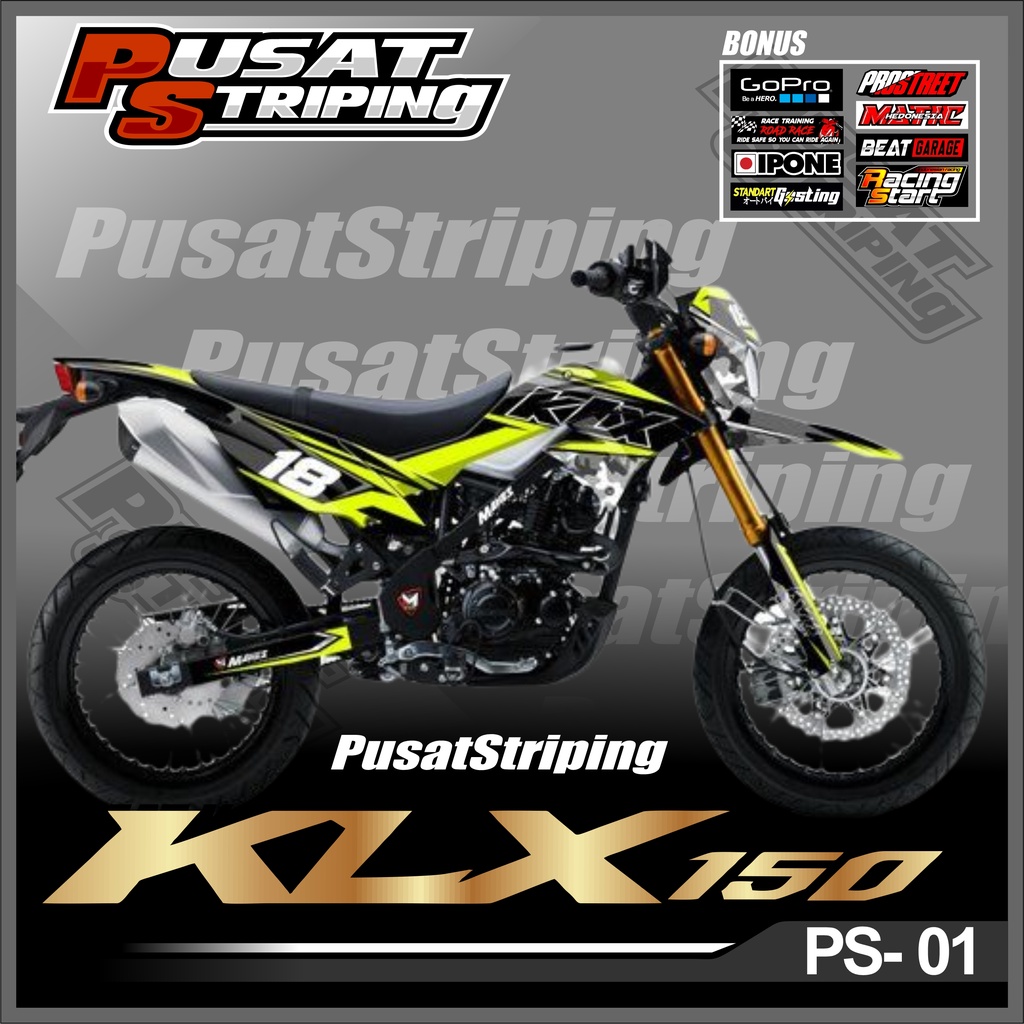 Decal Custom KLX Dtracker / Sticker Decal Full Body KLX Dtracker Racing Grafis