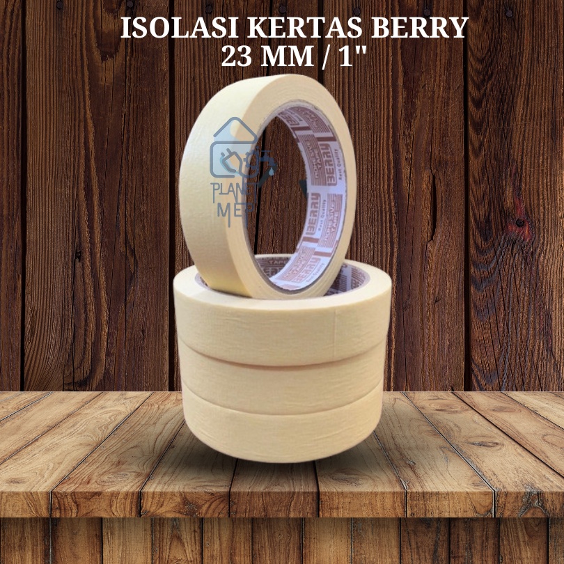 

BERRY Isolasi Kertas / Masking Tape (23mm / 1") & (46mm / 2 ") 25 Meter