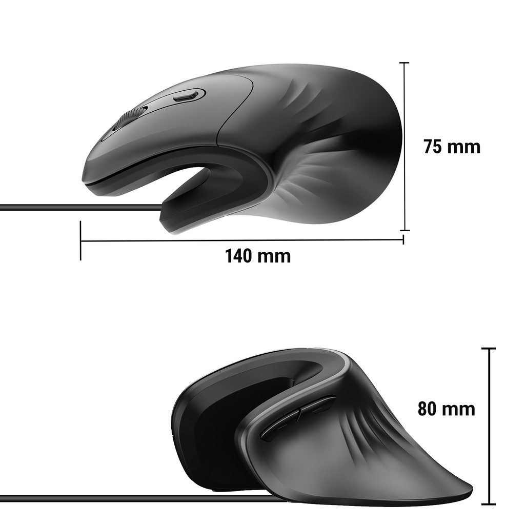 Jsy-11 Mouse Ergonomis Mouse Vertikal Kabel DPI Adjustable 800-1200-2400-3200 Mice Untuk PC Laptop