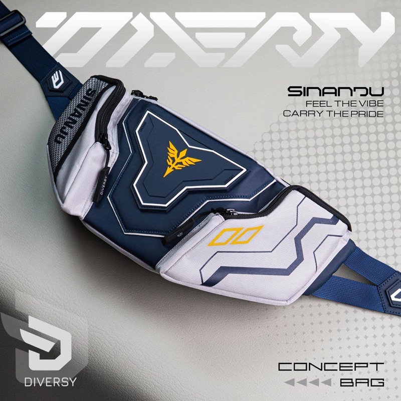 Waist Bag Premium for Men - GUNDAM SINANJU NAVY