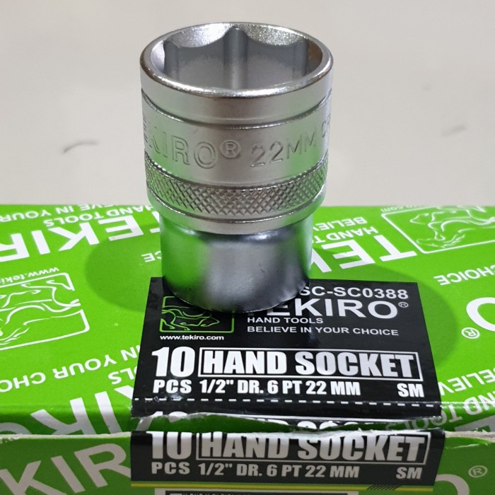d MATA KUNCI SOK 22MM TEKIRO SOCKET SET 22 MM SATUAN 1/2 INCHI