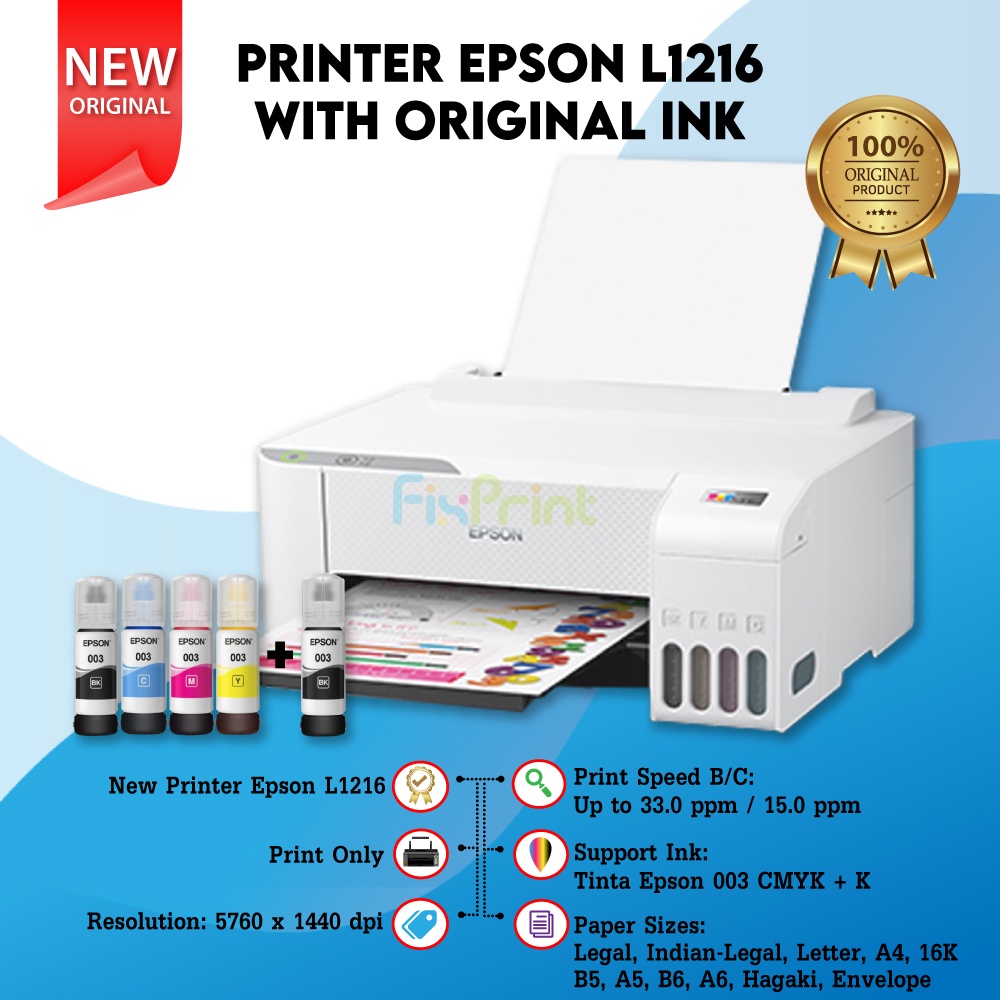 Printer Epson L1210 L1211 Pengganti Epson L1110 Single Function Print