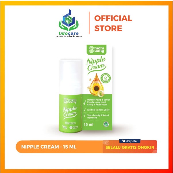 Mom Uung Nipple Cream Natural Ingredients / Food Grade - Aman Untuk Bayi