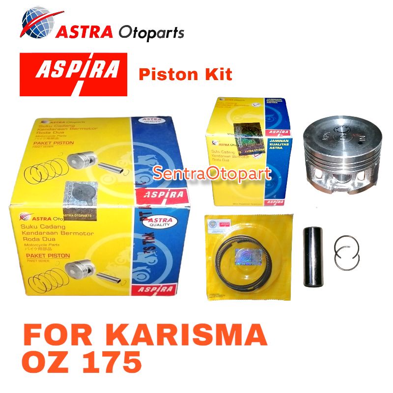 Piston kit karisma supra x 125 oversize 175 aspira