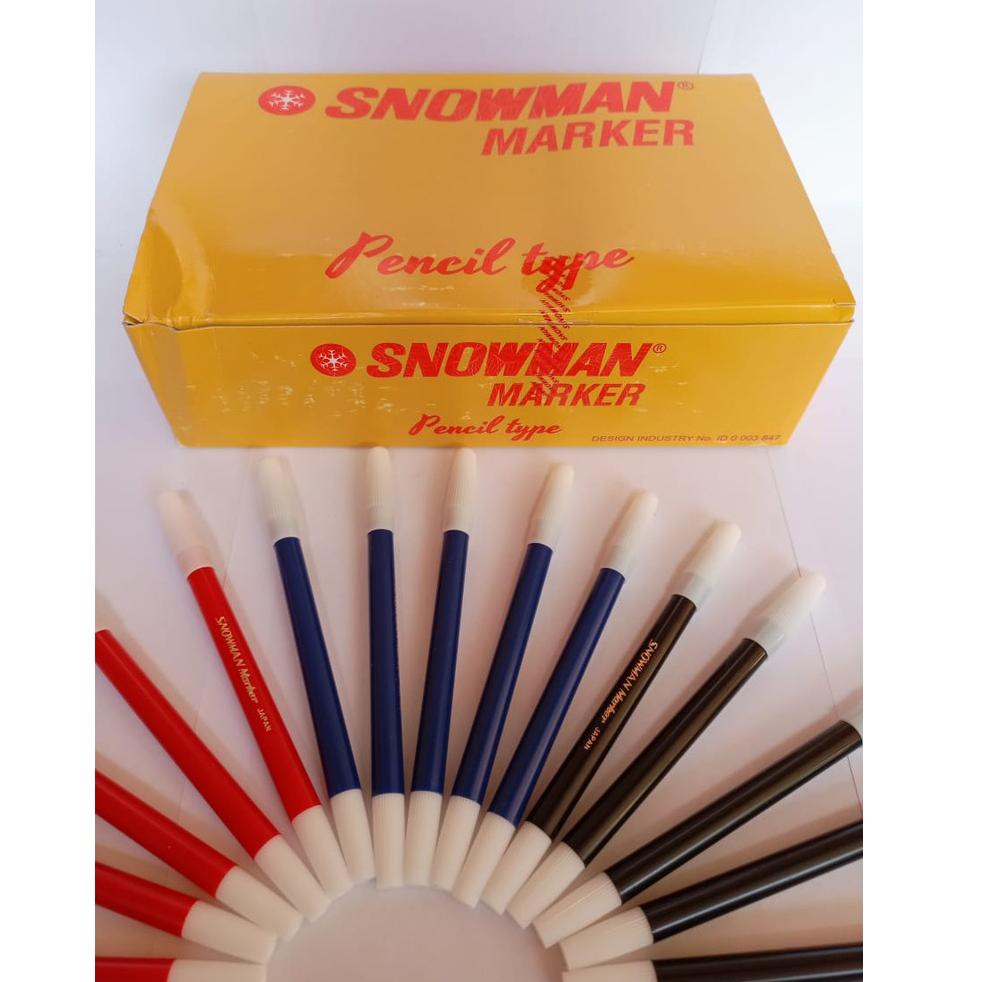 

㊖ ( 100 Gram ) SELUSIN 12 PCS Color marker / Spidol Lepas Snowman Warna Kecil デ