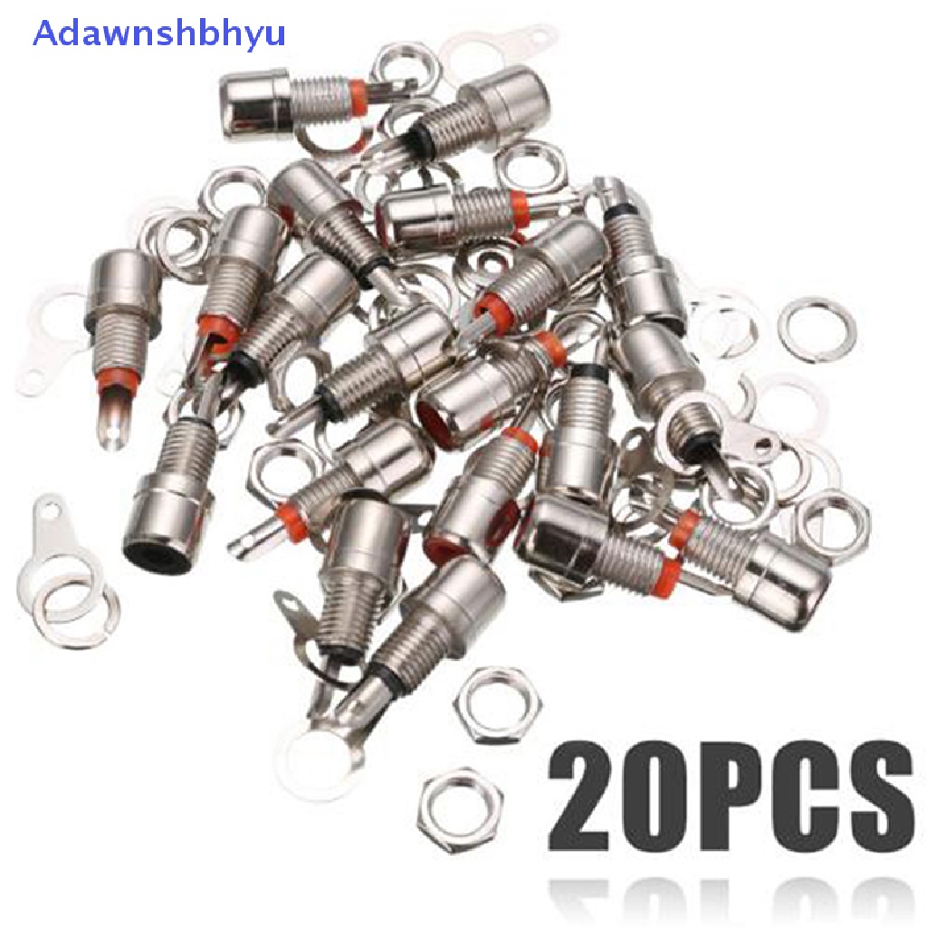 Adhyu 10pcs Merah+10pcs Hitam Konektor Dudukan Panel RCA Female Socket Audio Socket Plug ID