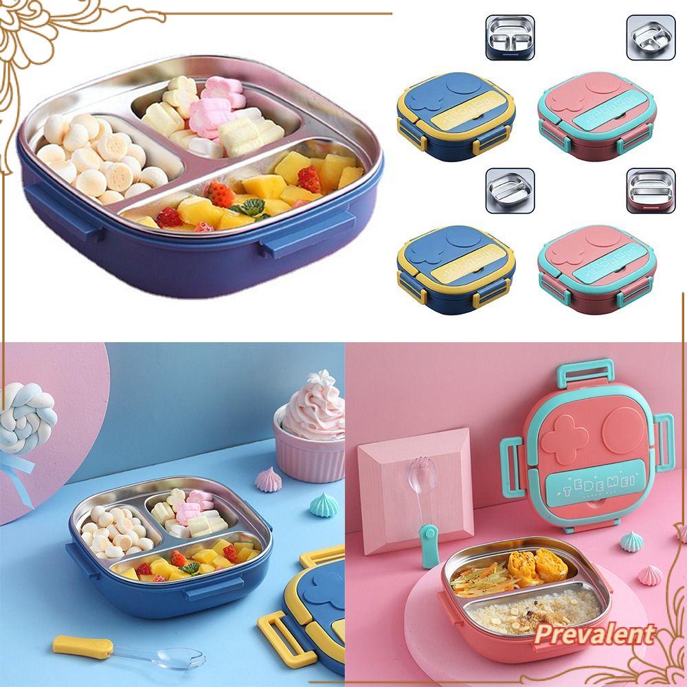 Preva Lunch Box 304stainless Steel 3sekat Praktis Camping Outdoor Anak Dan Dewasa