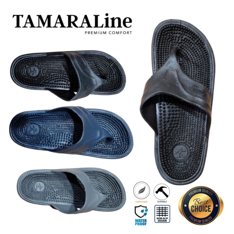 Sandal Jepit Rematik Kesehatan Karet Pria Wanita Unisex Dewasa / Remaja - TAMARALINE 190 / Bahan Premium Lentur Empuk Ringan Kuat Anti Slip Anti Air / Model Sandal Casual Santai Rumah Hotel Outdoor Kamar Mandi Murah Original