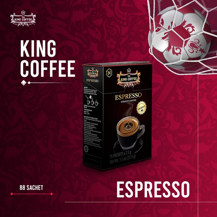 

[TERJANGKAU] Kopi Vietnam King Coffee Espresso Instant isi 15 sachet - Trung Nguyen - 15 Stiks