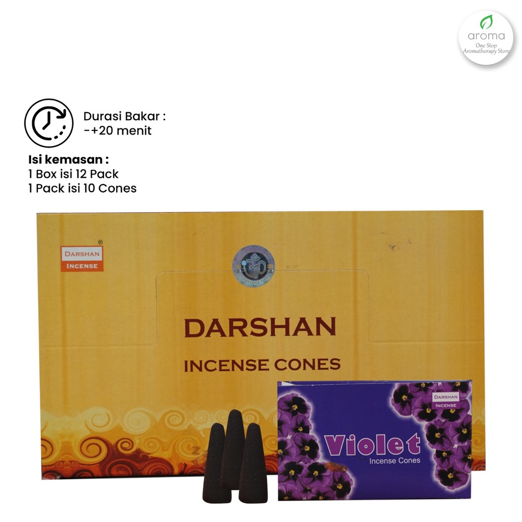 Dupa India (Aromaterapi) Cones - Darshan Violet