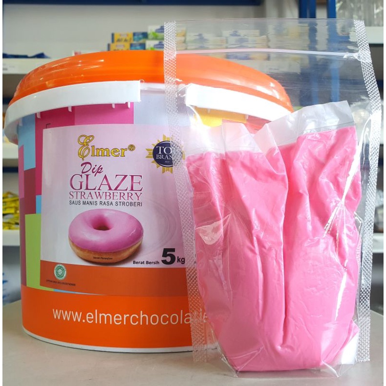 

Elmer Glaze Strawberry 250Gr / Topping Donat Stroberi / Dip Glaze Strawberry Elmer