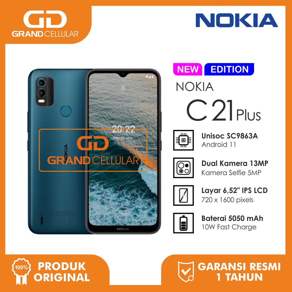 NOKIA C21 PLUS 3GB RAM 32GB ROM Garansi Resmi