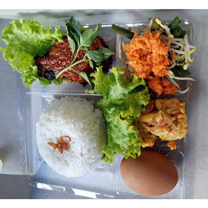 

nasi kotak urap urap lengkap