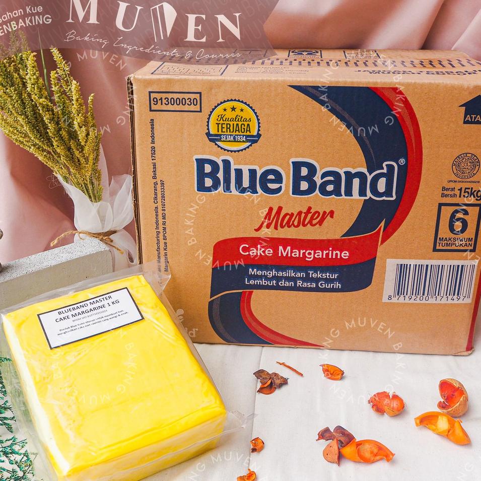

[KODE PRODUK CYHLS8848] MARGARINE BLUE BAND 1 Kg MASTER CAKE / BLUEBAND KILOAN