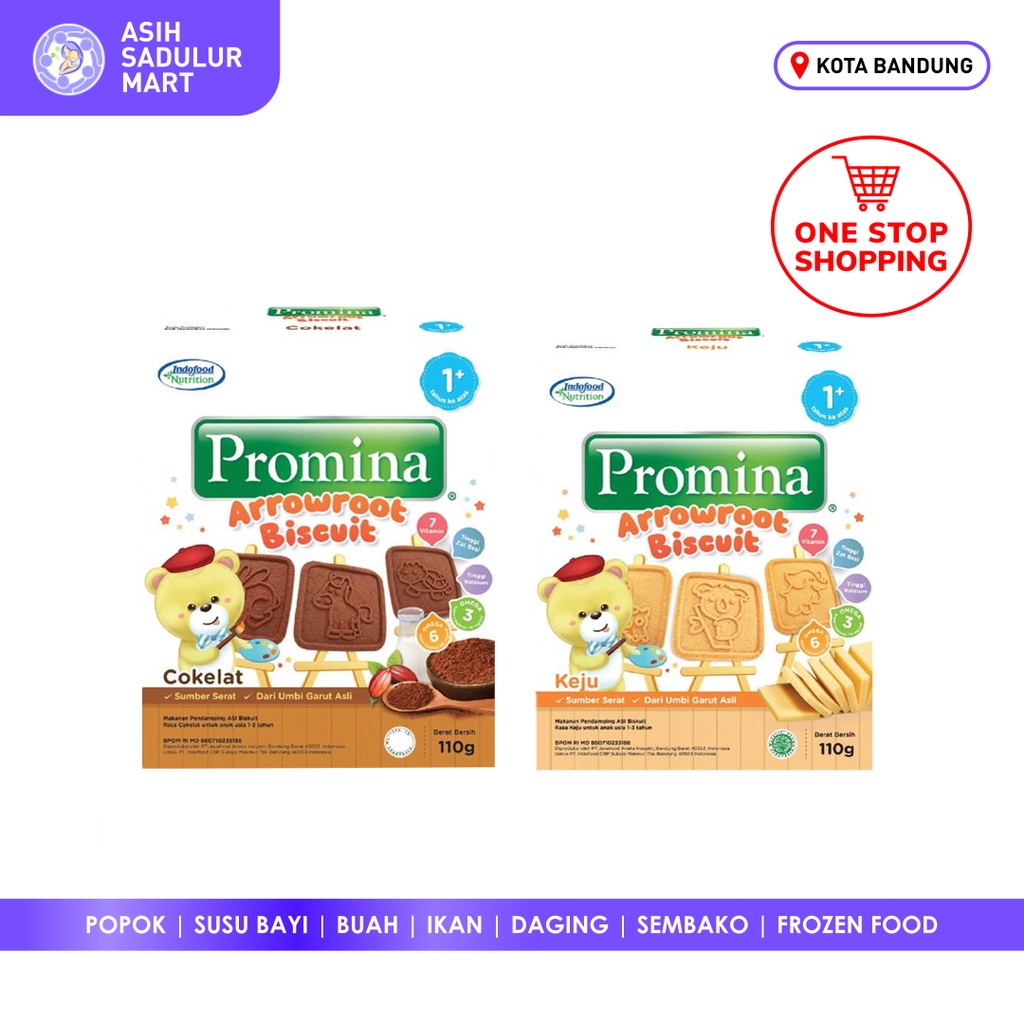 Promina Arrowroot Biscuit Cokelat dan Keju 110gr Promo Murah Bandung