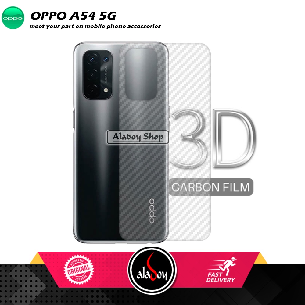 Tempered Glass Anti SPY Oppo A54 5G Anti Gores Privacy + Tempered Glass kamera dan Skin Carbon