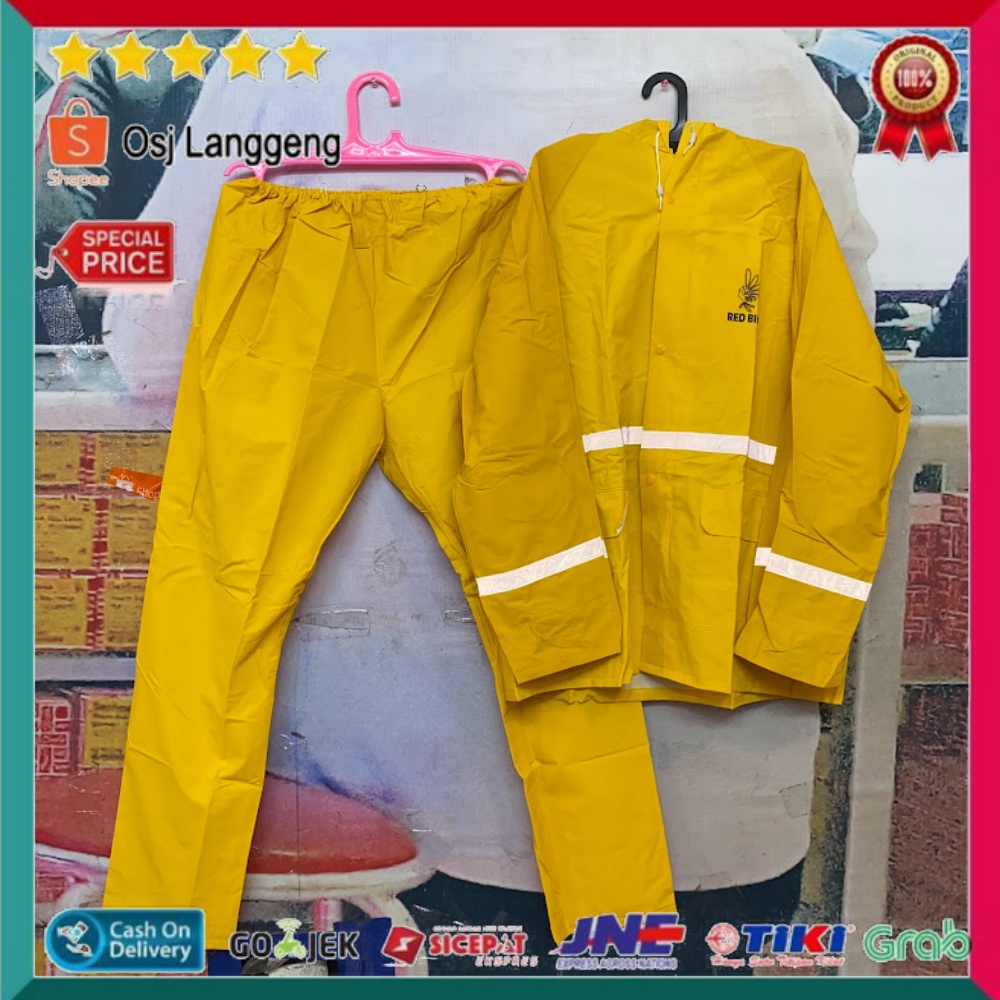 Jas Hujan RED BIRD 101 Suit Project Kuning - Jas Hujan Baju  Celana Red Bird Murah