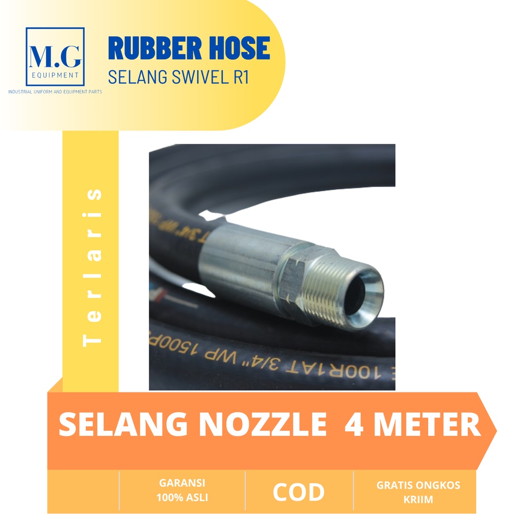 Selang Nozzle hitam spbu pertamina 4 Meter