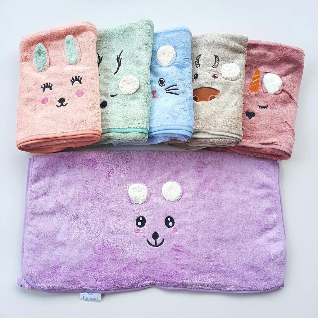 HANDUK Bayi Baru Lahir Lembut Super Soft Tebal Dan Halus Ukuran 50 x 100Cm Unisex