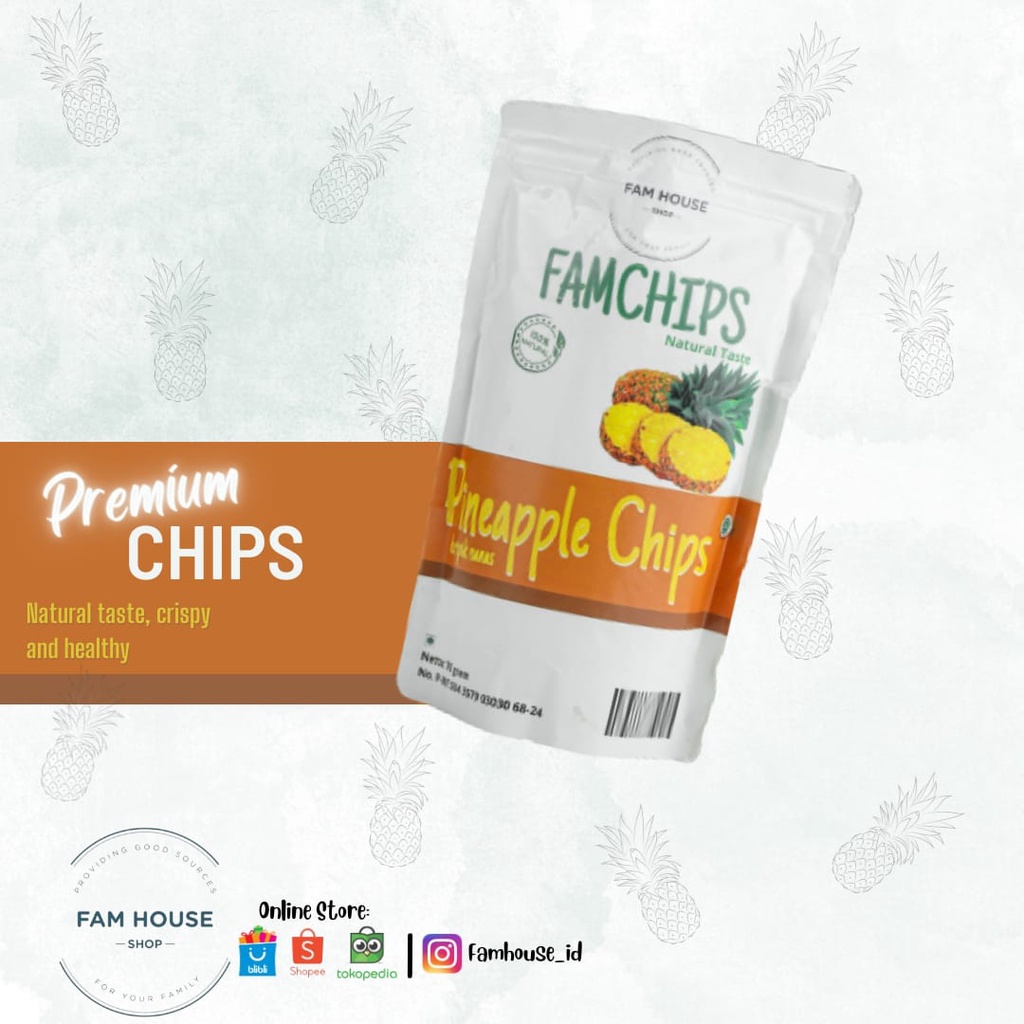 

Keripik Buah Nanas Famchips (Pineapple Chips)