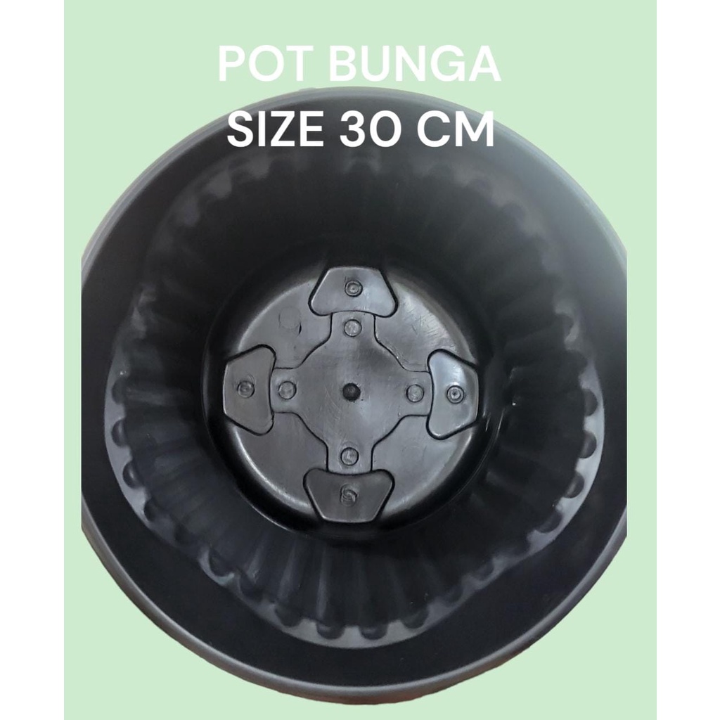 Pot BELIMBING 30 HITAM Pot MATAHARI 30 Pot Plastik Pot Bunga 30 cm