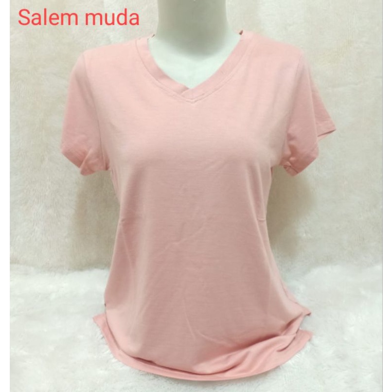 SALE KAOS ATASAN WANITA POLOS V NECK SALE KAOS WANITA