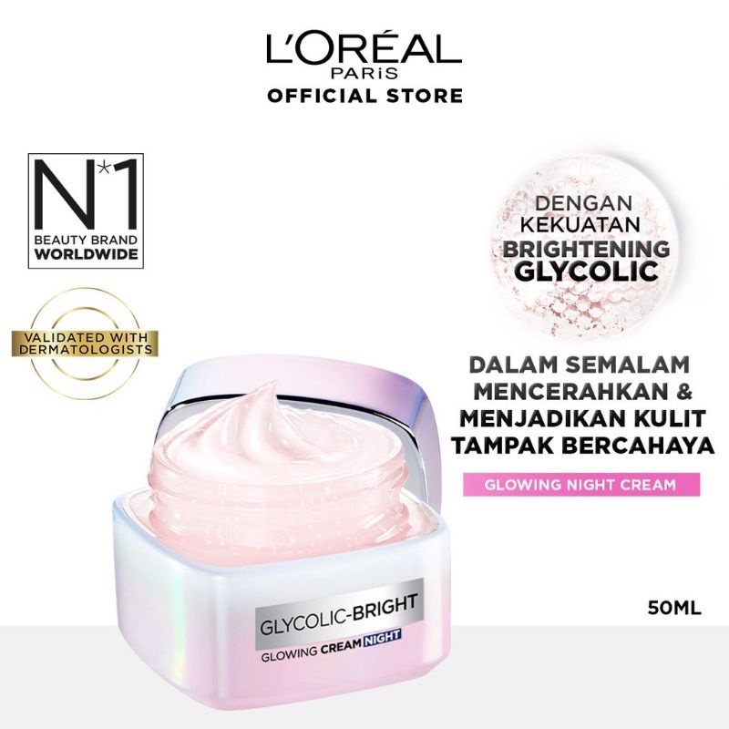 LOREAL Glycolic Bright Glowing Night Cream