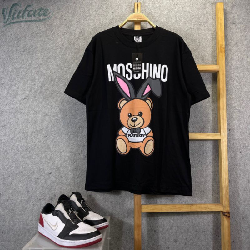 T-shirt/Kaos Distro Pendek Pria Moschino Dtf & Sablon - Aastore