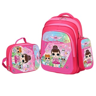 SMARTGIRL NEW TAS RANSEL ANAK SEKOLAH CEWEK COWOK IMPORT SD 3D 3IN1 00140-00146