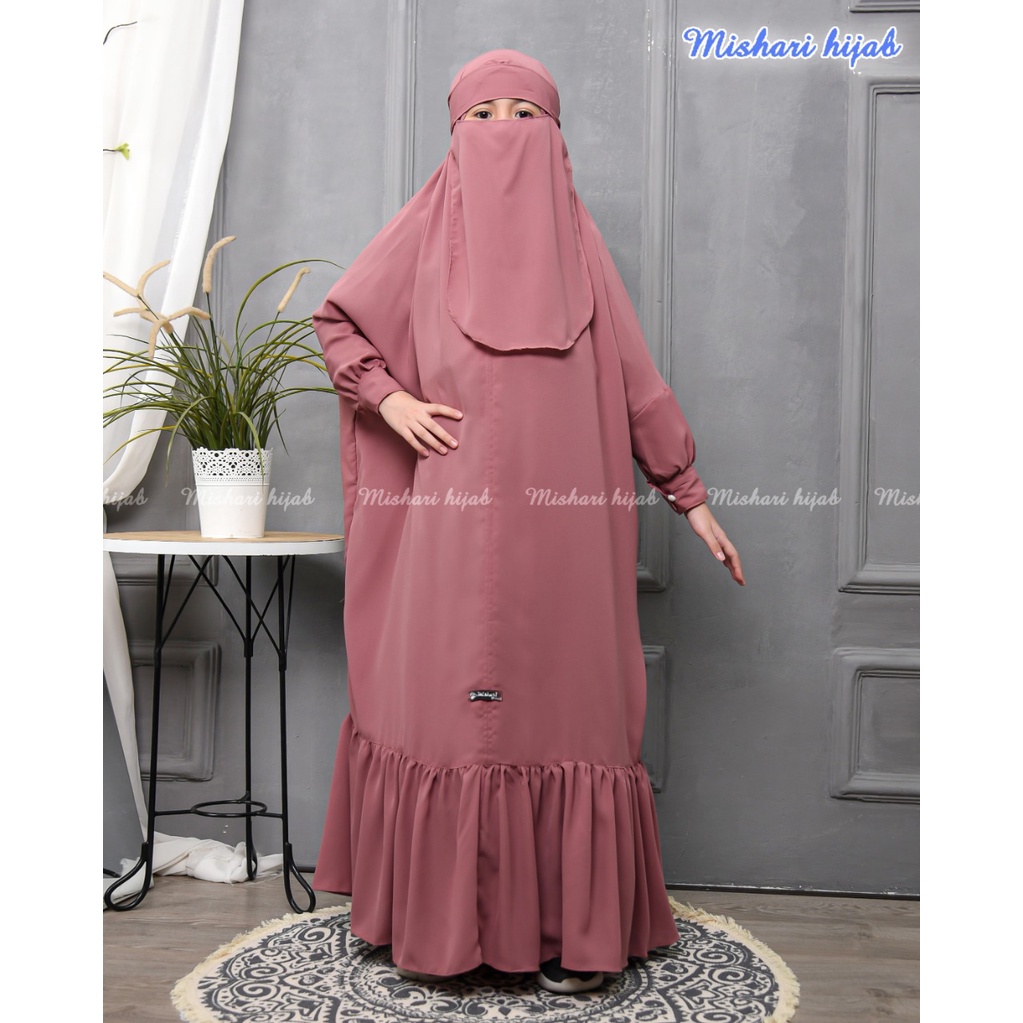 OVERHEAD Anak /Long Khimar Anak/free cadar