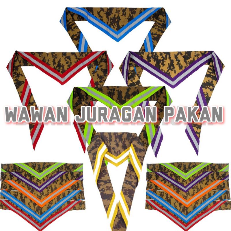 SCRAFT PRAMUKA LORENG SCRAFT SKRAF SCOUT LIS MENYALA KOMBINASI WARNA