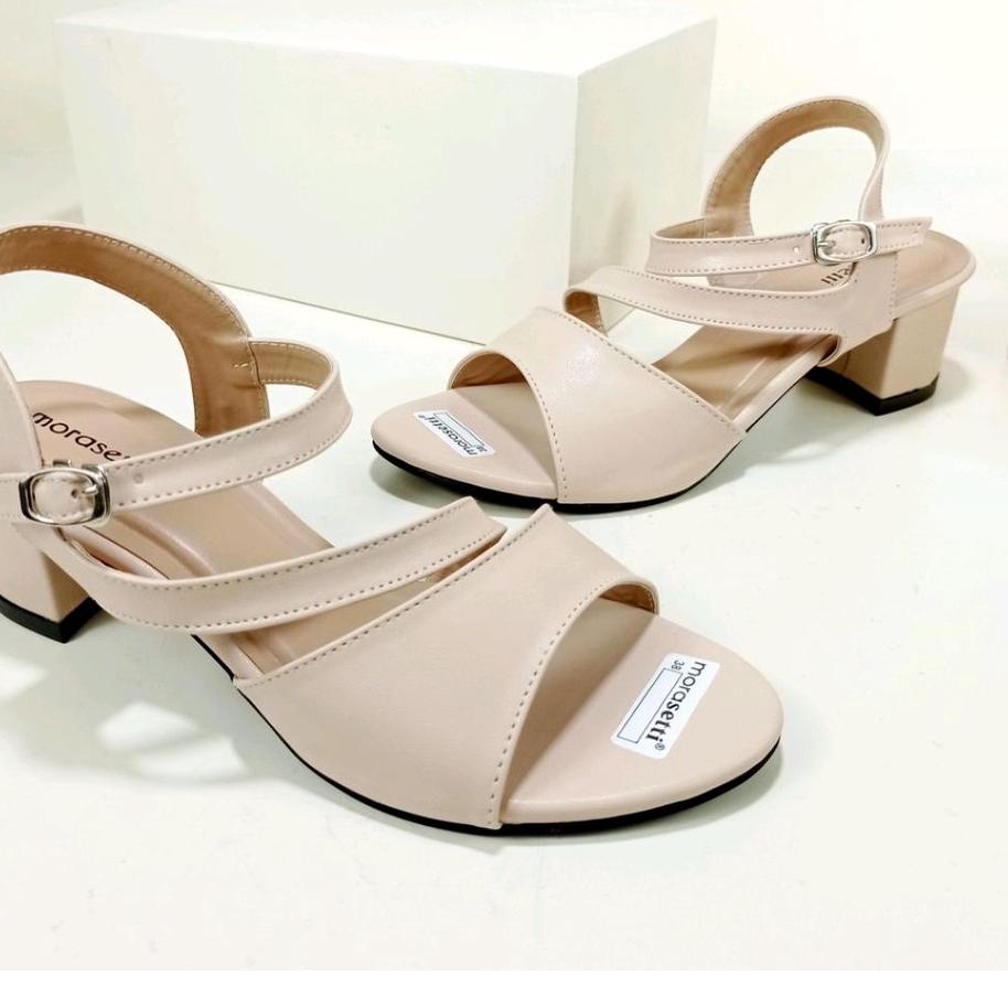 Rekomendasi COD REALPICT Sandal Wanita  Heels Hak Tahu Terbaru 5cm Laura 2021/ sandal wanita hak tah