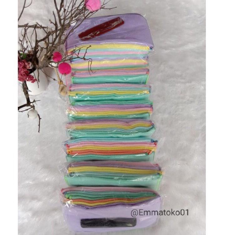 げ (12pcs)1Lusin SAPU TANGAN SISIR HANDUK SAPUTANGAN BONUS SISIR / SAPU TANGAN SISIR ukuran/size 19x1