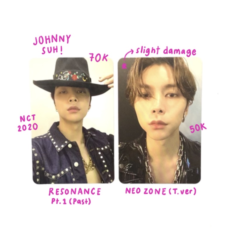 PHOTOCARD JOHNNY NCT 127 NEO ZONE T RESONANCE PAST VER