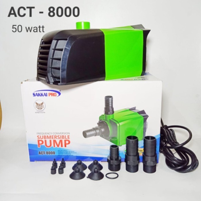[COD] Mesin Pompa Celup Kolam Koi Submersible Pump SAKKAI PRO ACT 8000 50W