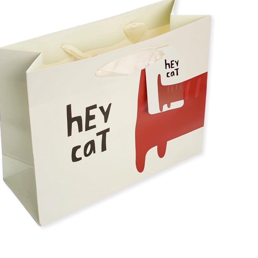 

66E♣ Scoop Kantong Kertas Paper Bag Hey Cat 19.5x24.5x9.5cm 64172500 Paling Baru