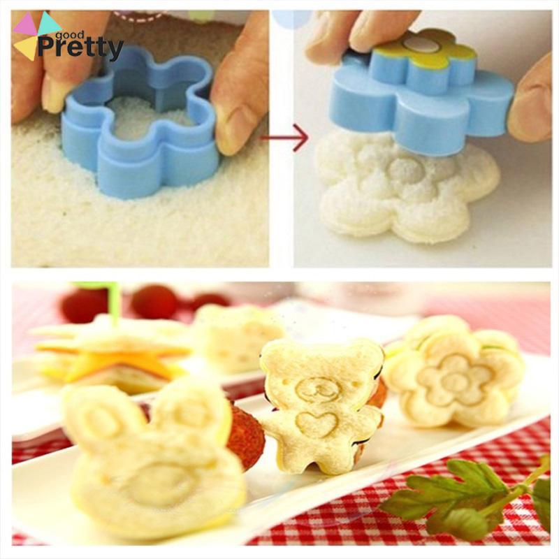 3Pcs/Set Cetakan Roti Biskuit Sandwich Bentuk Kartun Lucu Untuk Anak-Anak - PD