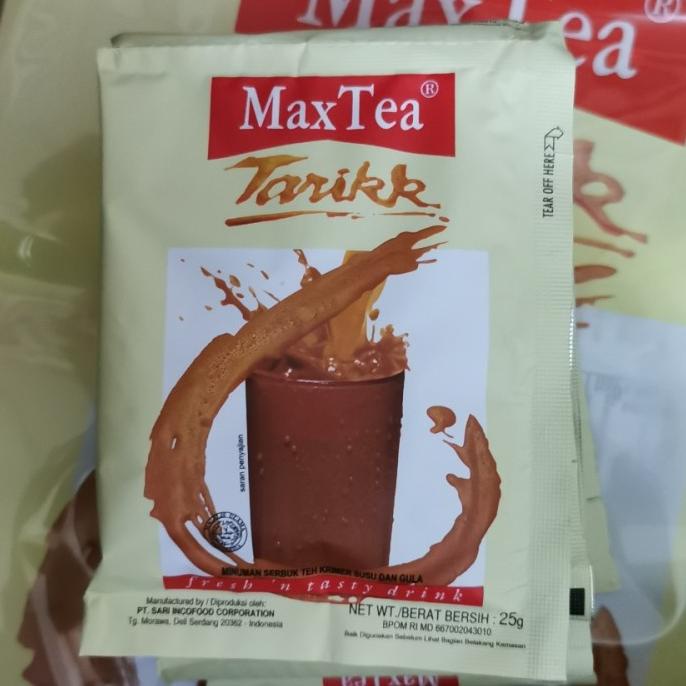 

Max Tea Teh Tarik 1renteng isi 10 sachet @25gr