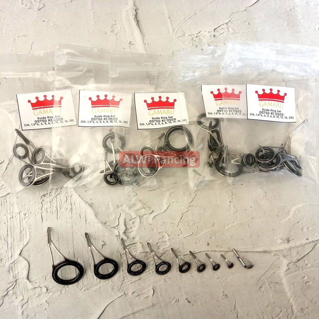 GROSIR 5 SET RING GUIDE KAKI 1 (Per Set Isi 9 Kolongan Joran Non Fuji)